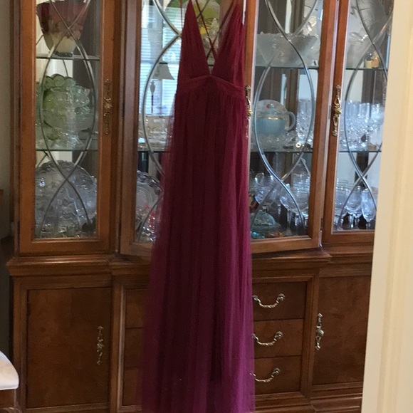 Tulle Dress, cranberry M - Picture 1 of 8